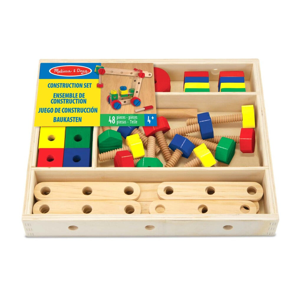 Melissa Doug Melissa Doug Wooden Construction Set 48 pezzi