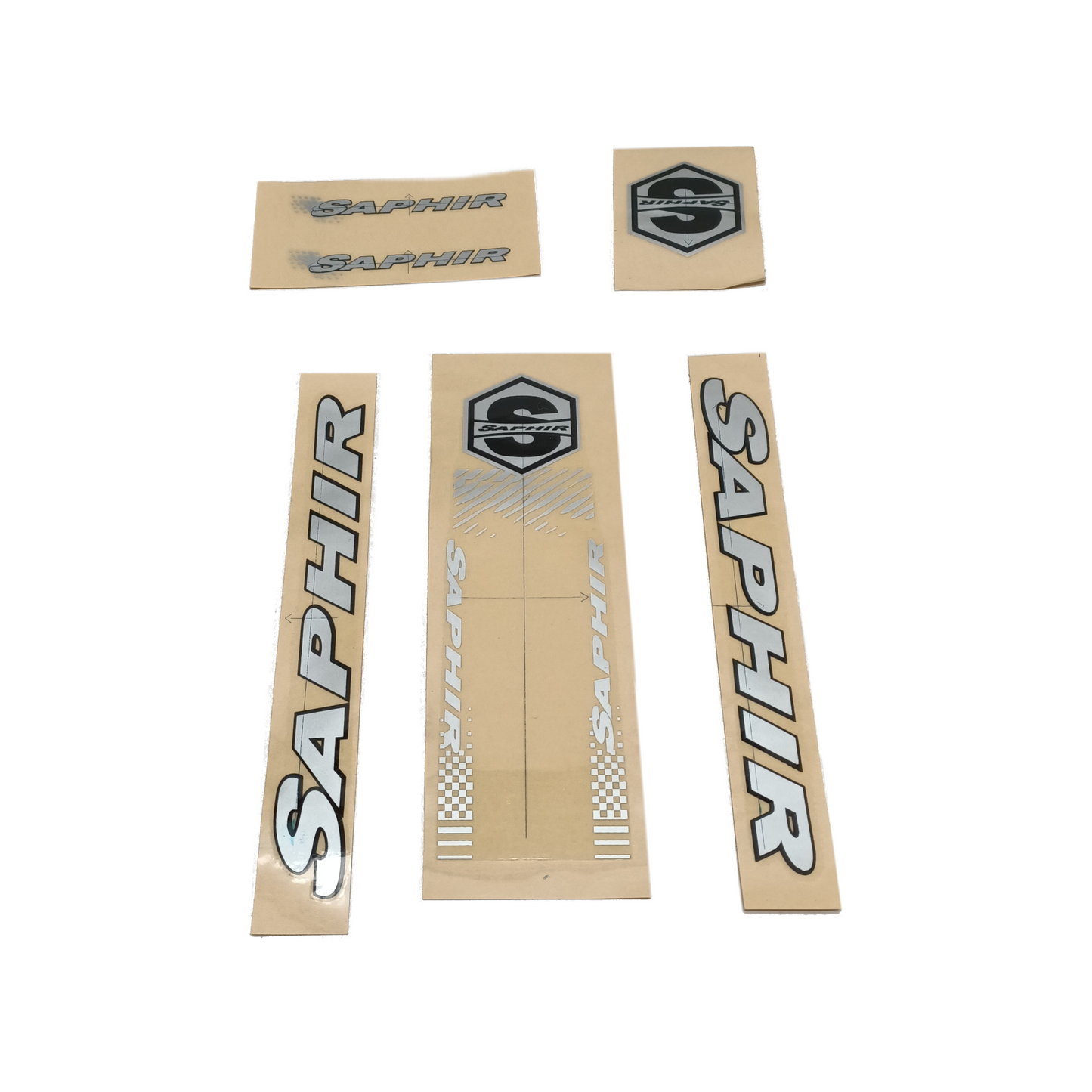 Set de decalete que incluye un tubo de cabeza, horquilla, tubo de asiento y tubo inferior, por set