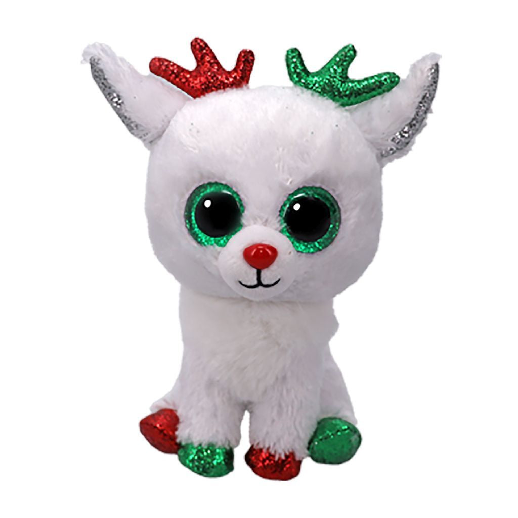Ty beanie boo peluche reno campanilla blanca 15 cm