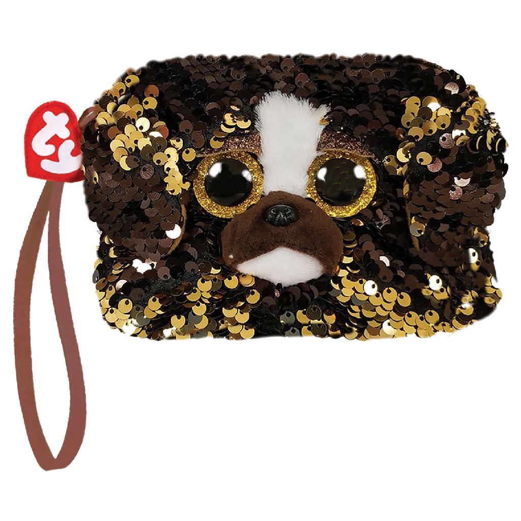 Ty Ty Fashion Wallet Dog Brutus 13 cm de oro marrón