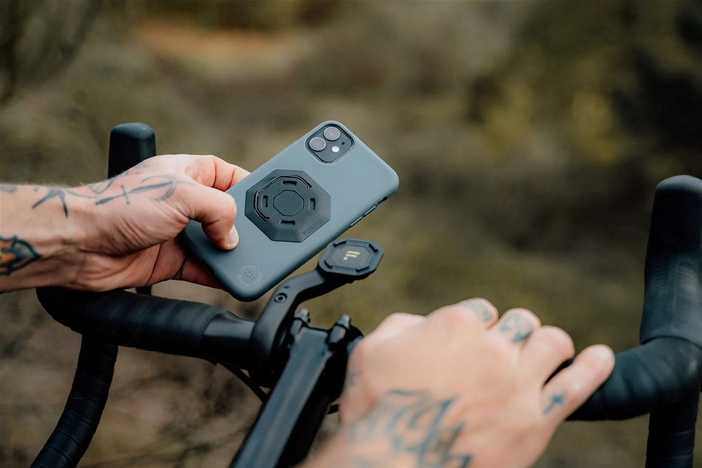 Paquete de bicicleta con soporte para smartphone Feschd