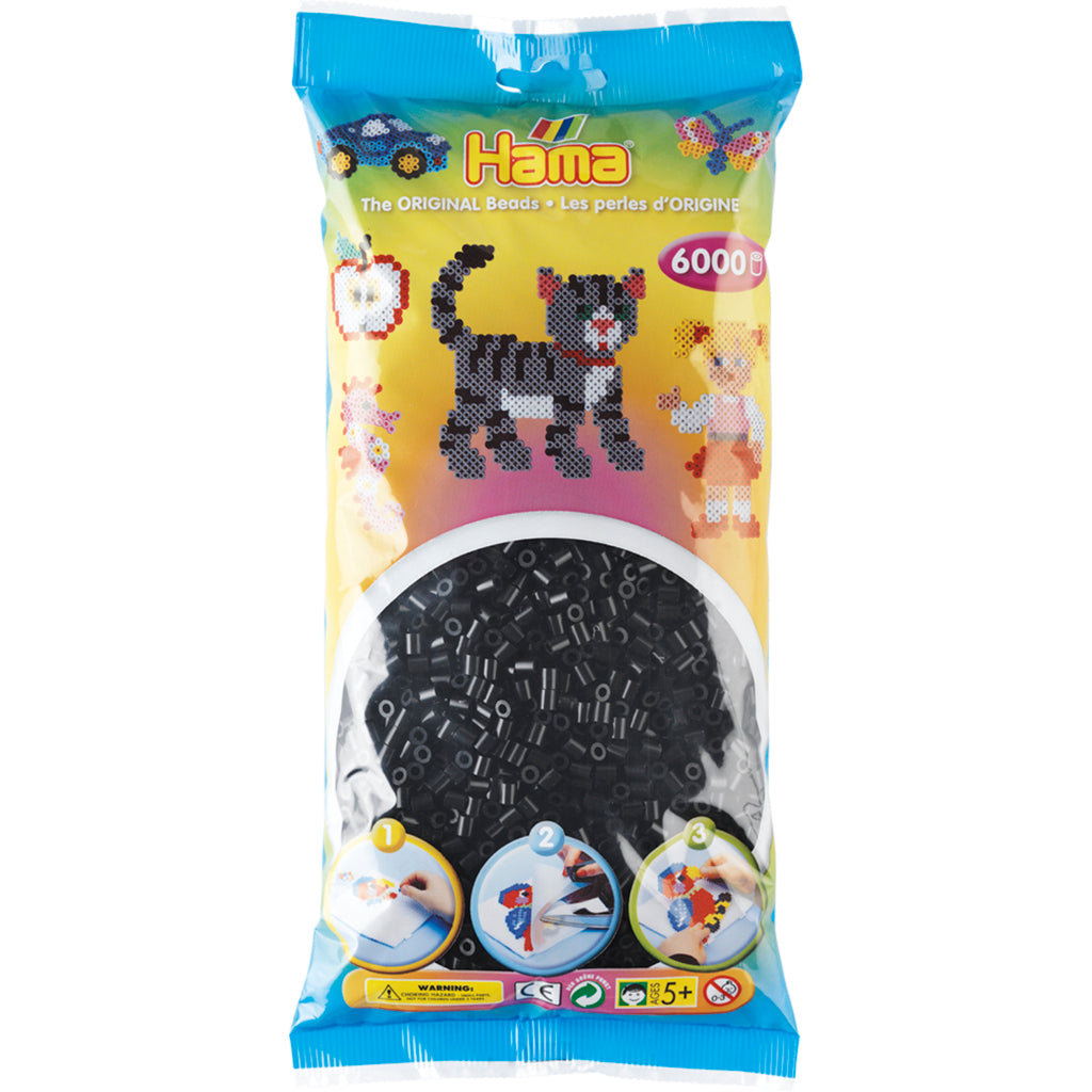 Perle di corde Hama perline 6000 pezzi neri