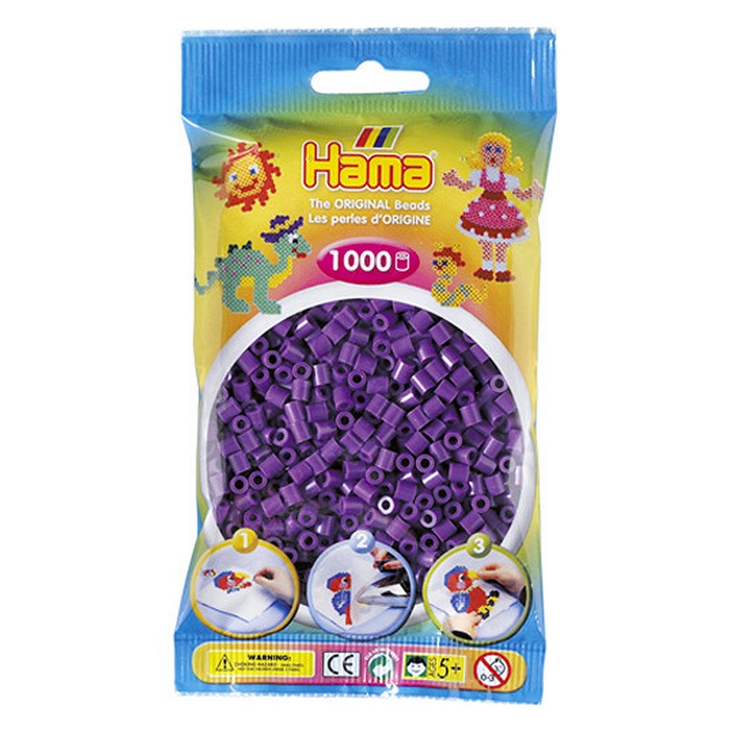 Hama String Beads Purple (07), 1000st.