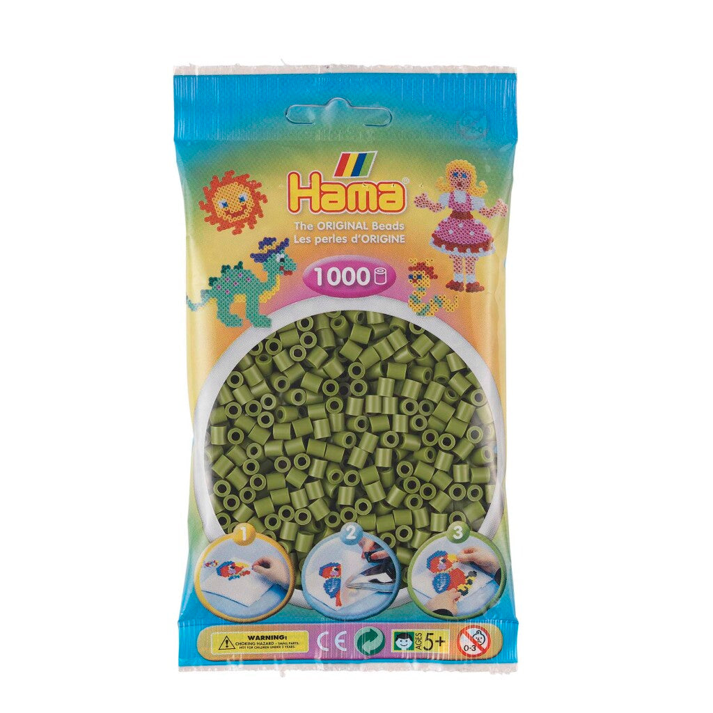 Perle di ferro Hama 1000 pezzi di verde oliva