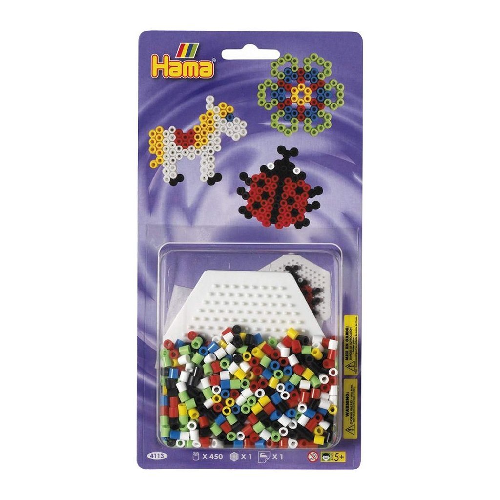 Hama String Beads Beads Horse Ladybug Flower 450 piezas