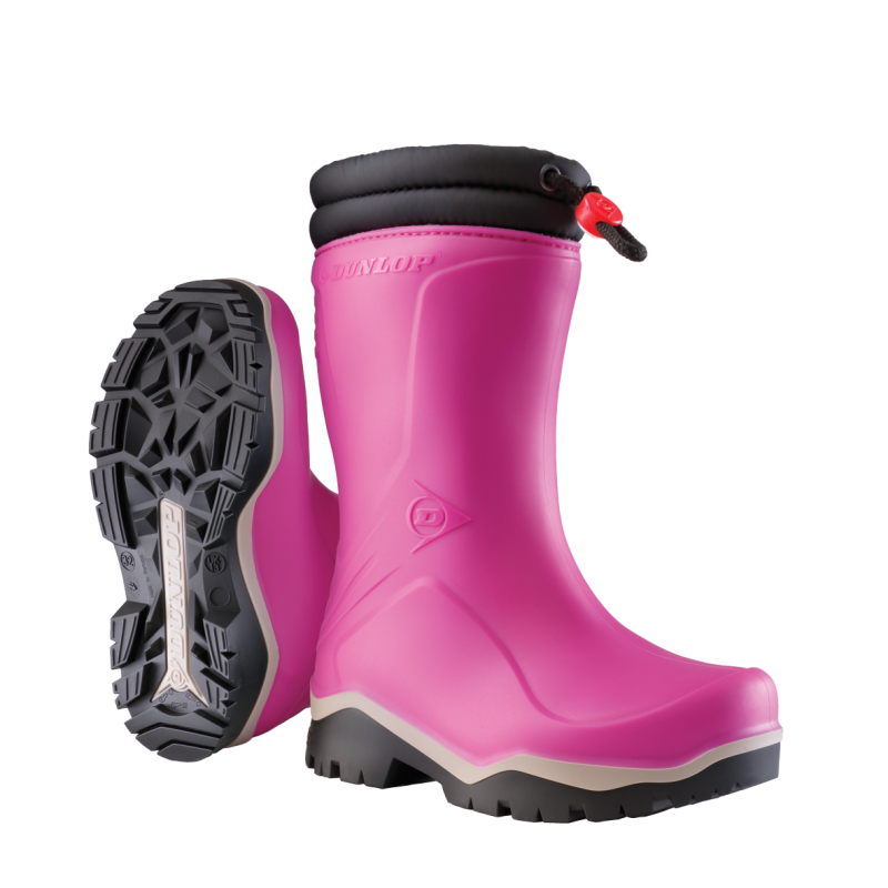 Dunlop k374061 botas para niños blizzard forradas en pvc rosa gris negro - talla 27 - 00.032.005.27
