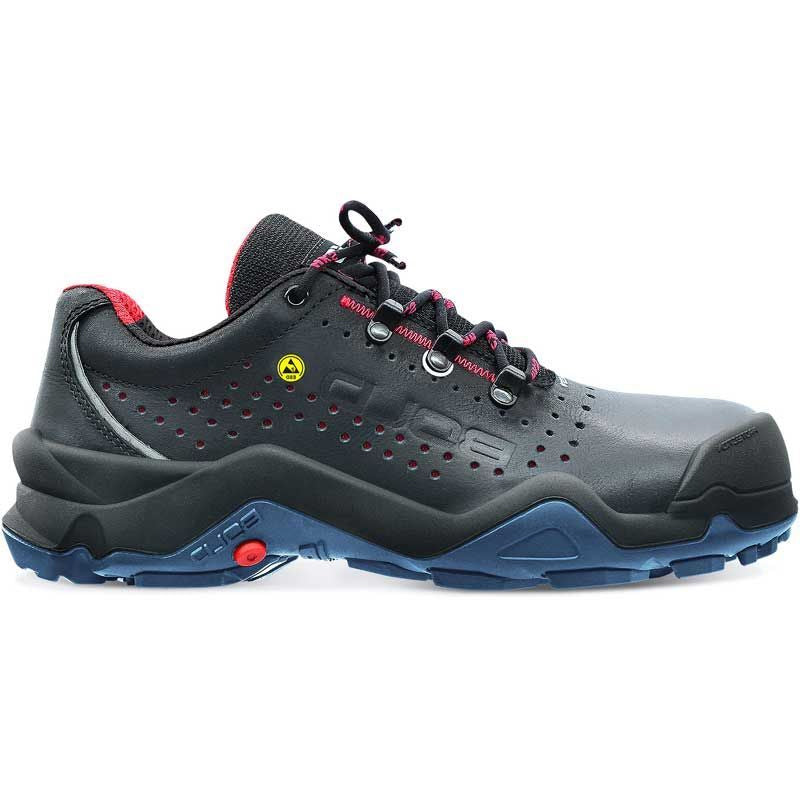 Zapato de trabajo hks alfa 1 stp perforado bajo s1p esd | negro azul | talla 45 - 00.162.017.45