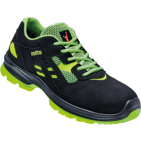 Atlas werkschoen flash 2605 laag s1p | zwart groen | maat 39 - 00.012.060.39