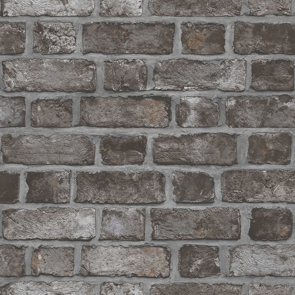 NOordwand Wallpaper Noordwand Homestyle muro di mattoni nero e grigio