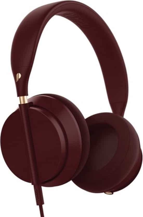 cuffie su bordeaux auricolare rame con bordeaux
