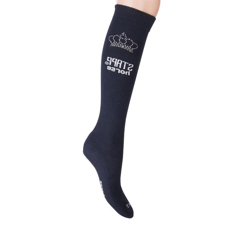 Calcetines hasta la rodilla de mujer Stapp caballo 33510 | negro plata 998 | talla 35 - 8714987628721