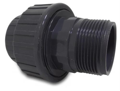Acoplamiento PVC 3 piezas 1.1 2 bi macho 10 bar