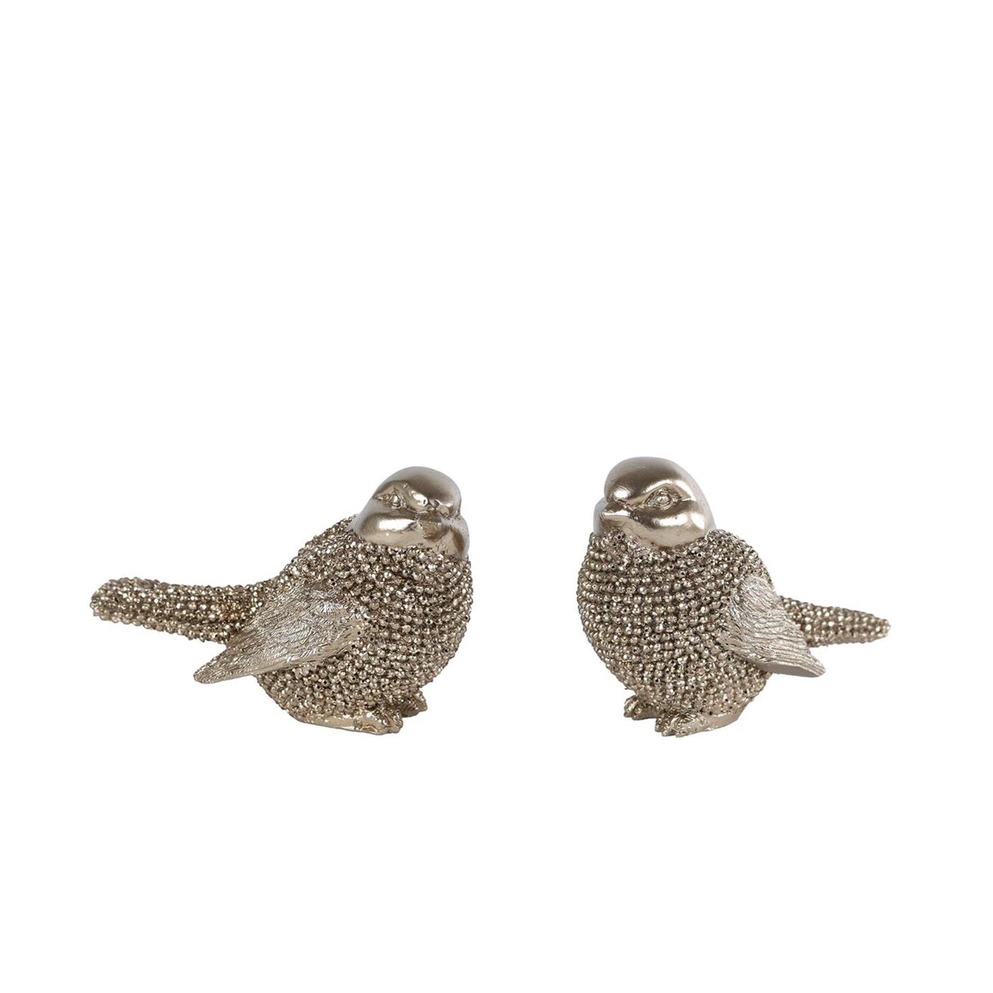 No brand scultura uccello oro 2 assortiti 8x4,5x5cm | 4 pezzi