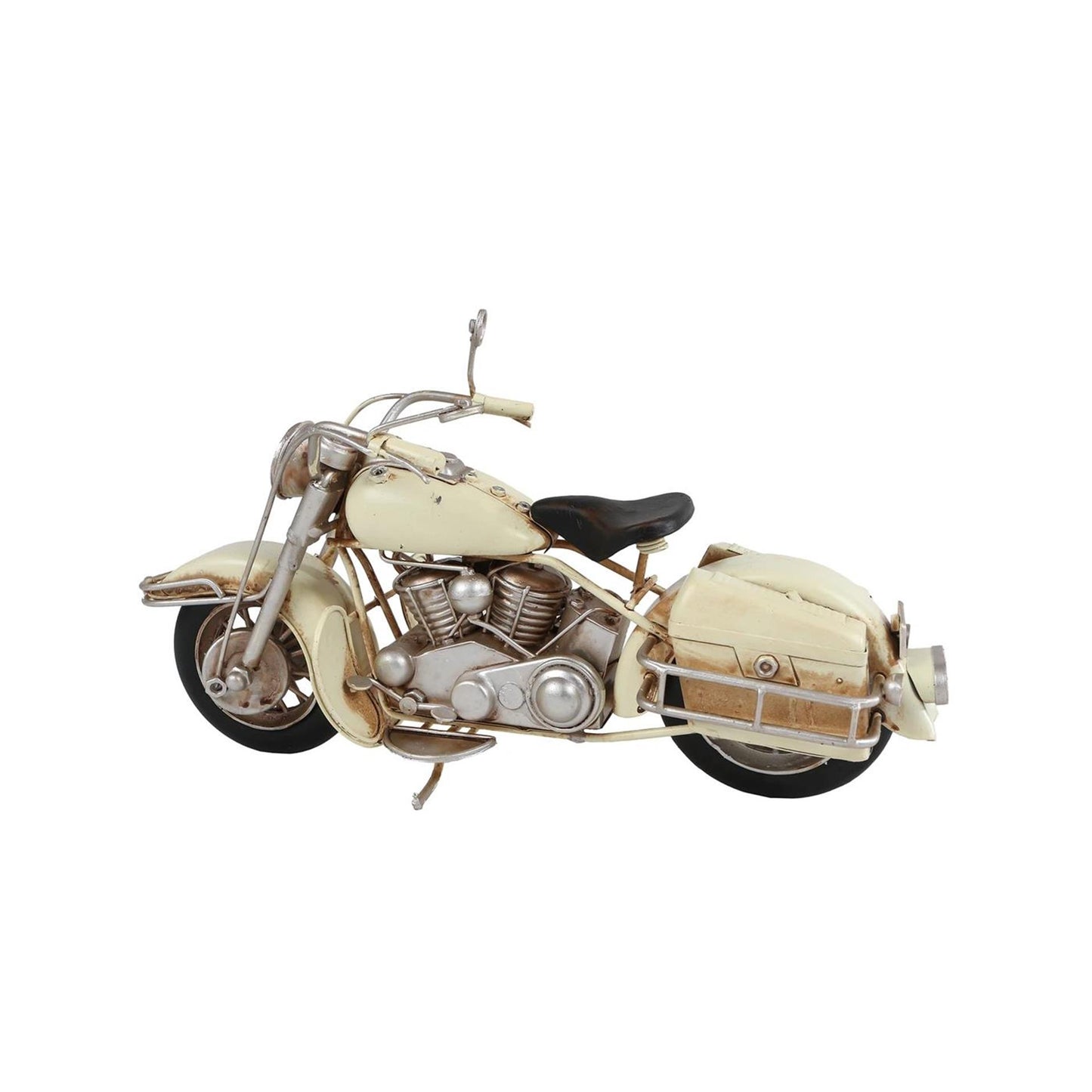 Motor crema negro metal 28x10,5x15cm