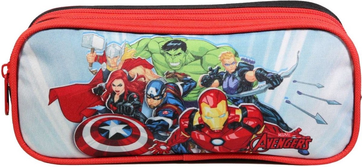 Astuccio Jim Jam Astuccio portapenne Avengers 2 scomparti con 2 cerniere