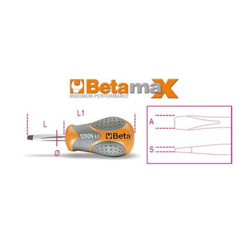 Destornillador plano Beta 6,5x30mm 1290n (rechoncho)