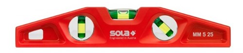 Sola 01331401 nivel de burbuja | 25cm | elenco con plano v