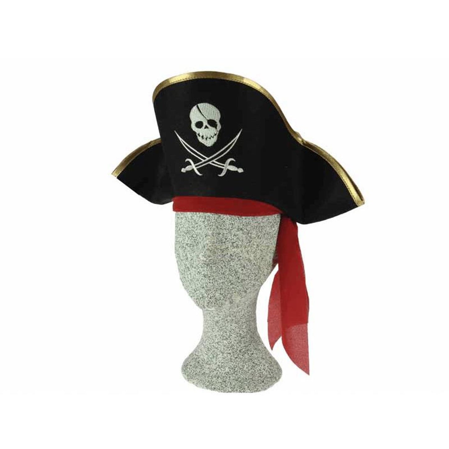 Cappello da pirata Gerkimex ricamato 43x23x15cm