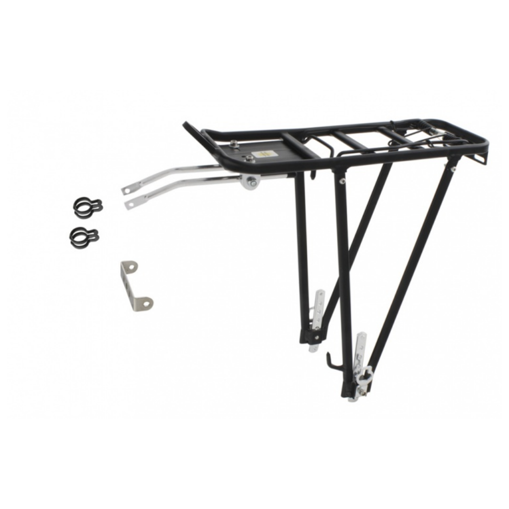 Rack de equipaje M-Wave Universal, aluminio negro 26 28 pulgadas (paquete colgante)