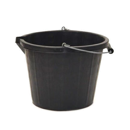 Secchio rotondo in plastica con beccuccio nero 14l