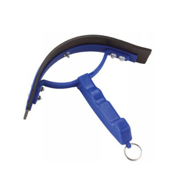 Cuchillo de sudor plástico curvado azul