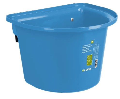 Abbeveratoio per animali con ganci per appendere semicircolare blu royal 12 l
