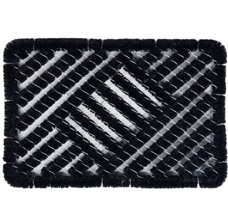 Alfombra cepillo felpudo coco negro 40x60cm