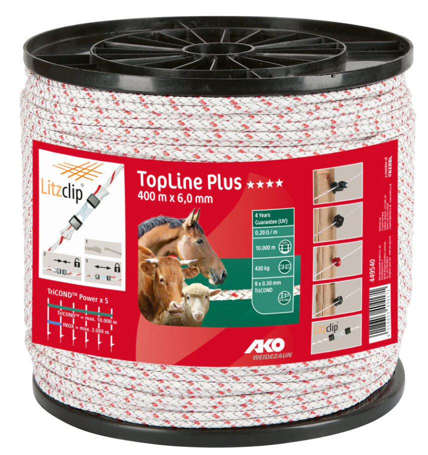 Ako topline plus cordone 55 mm 400 m bianco-rosso 9x 028 m