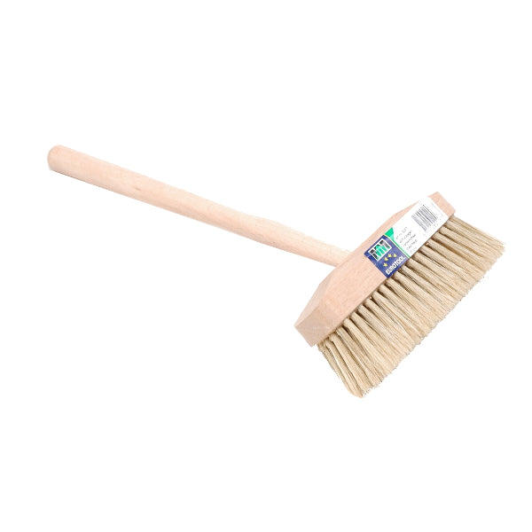 Mm eurotool cepillo dientes blanco 15cm cerdas mango madera 25cm