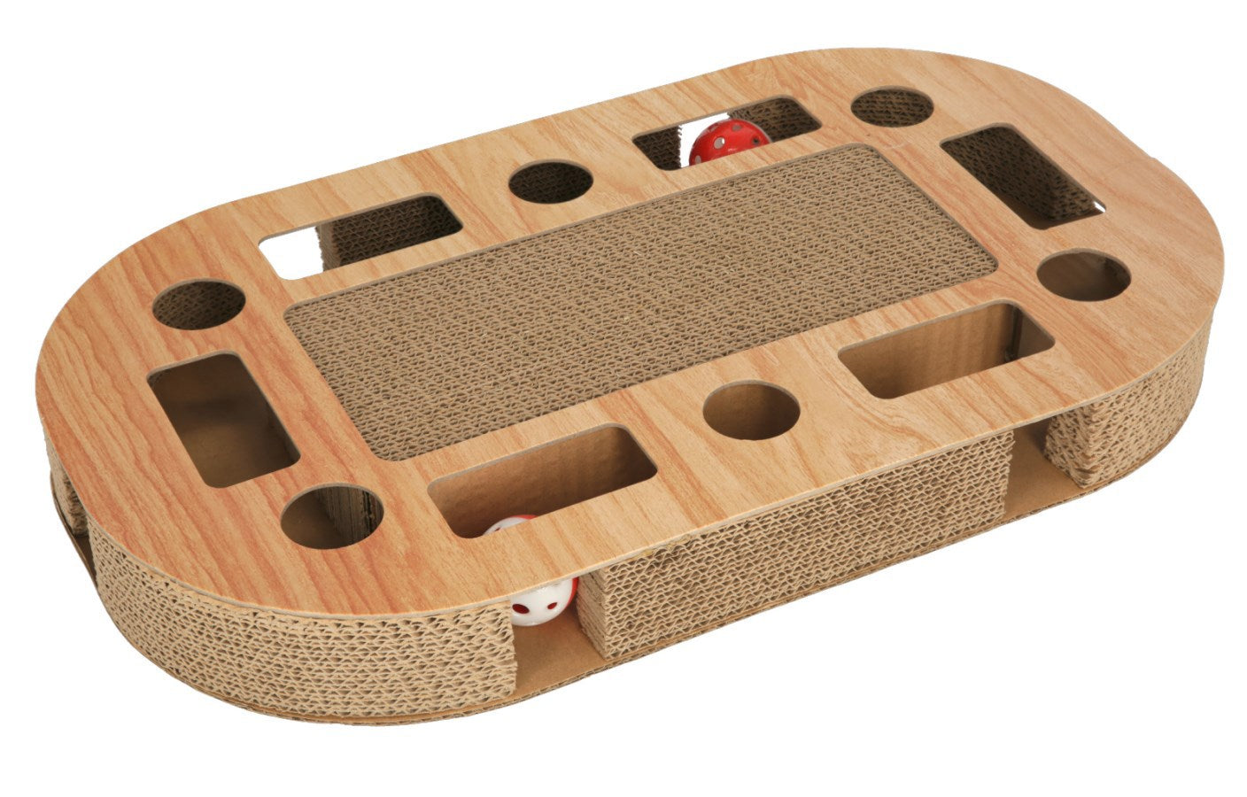 Tiragraffi per gatti ovale 52 x 31 x 85 cm con erba gatta