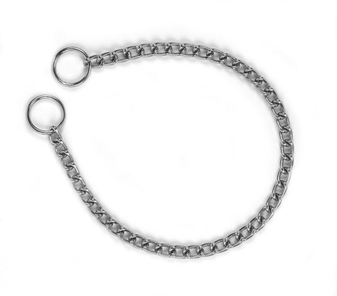 Collana a catena a scorrimento cane singolo 4 mm 60 cm cromata