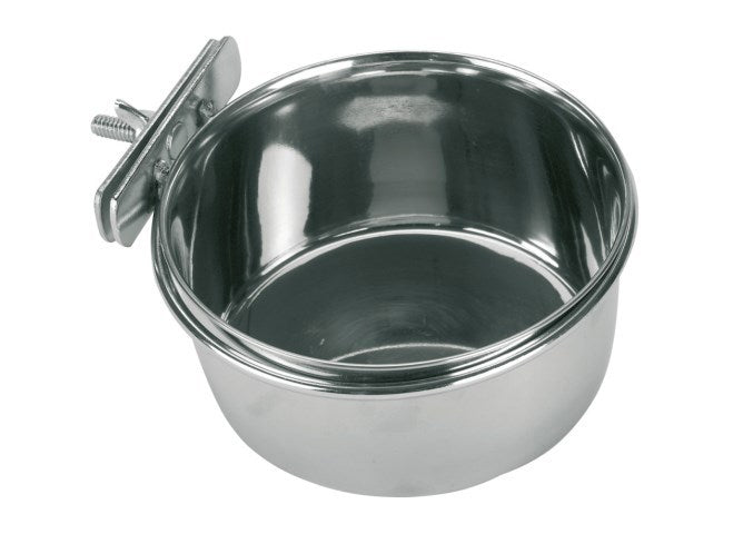 Kerbl producten rvs bakje 300 ml 12 cm schroefbevestiging voor vogels