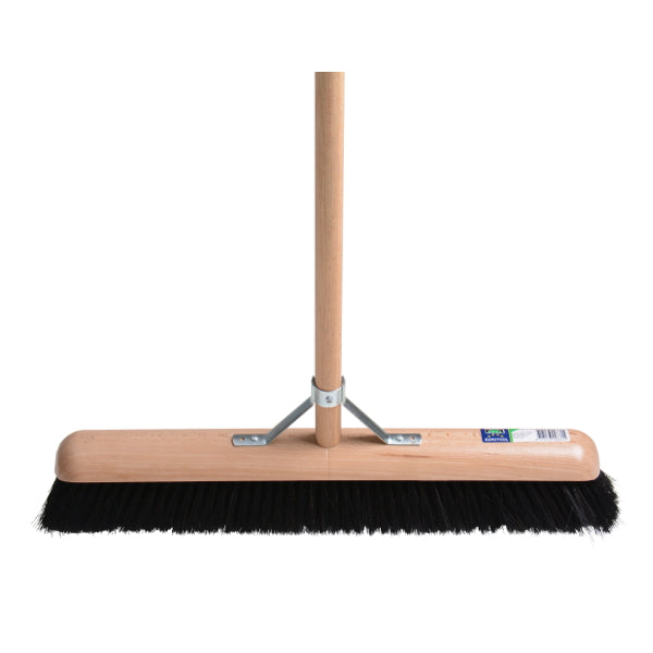 Mm eurotool productos barredor de suelo fsc 29cm madera pelo artificial mm con mango 150cm