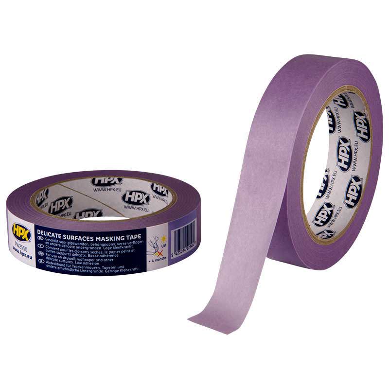 Hpx producten delicate surfaces masking tape 4800 paars 25mm x 50m