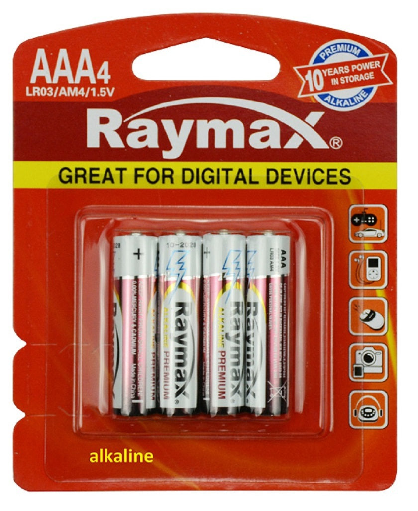 Batteria Raymax penlite mini alcalina lr03 aaa15v x4 pz