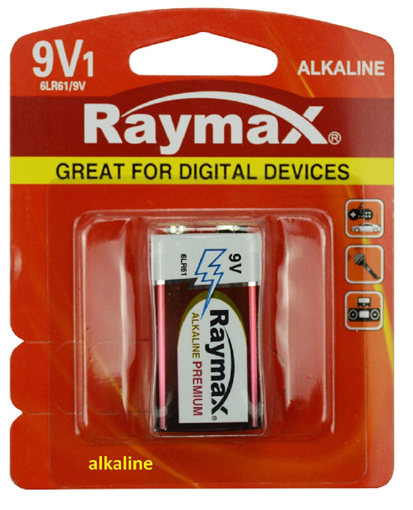 Batteria Raymax alcalina 6lr61 e 9v x1pz