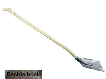 La pala de hormigón blanca con ángulos rectos de 0 110 cm con mango en T.