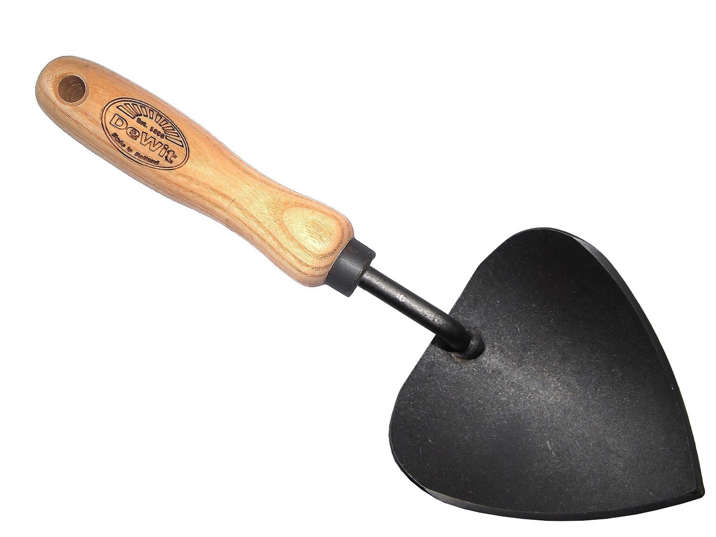 La paletta per terriccio bianco basic con manico in frassino 140mm dewit