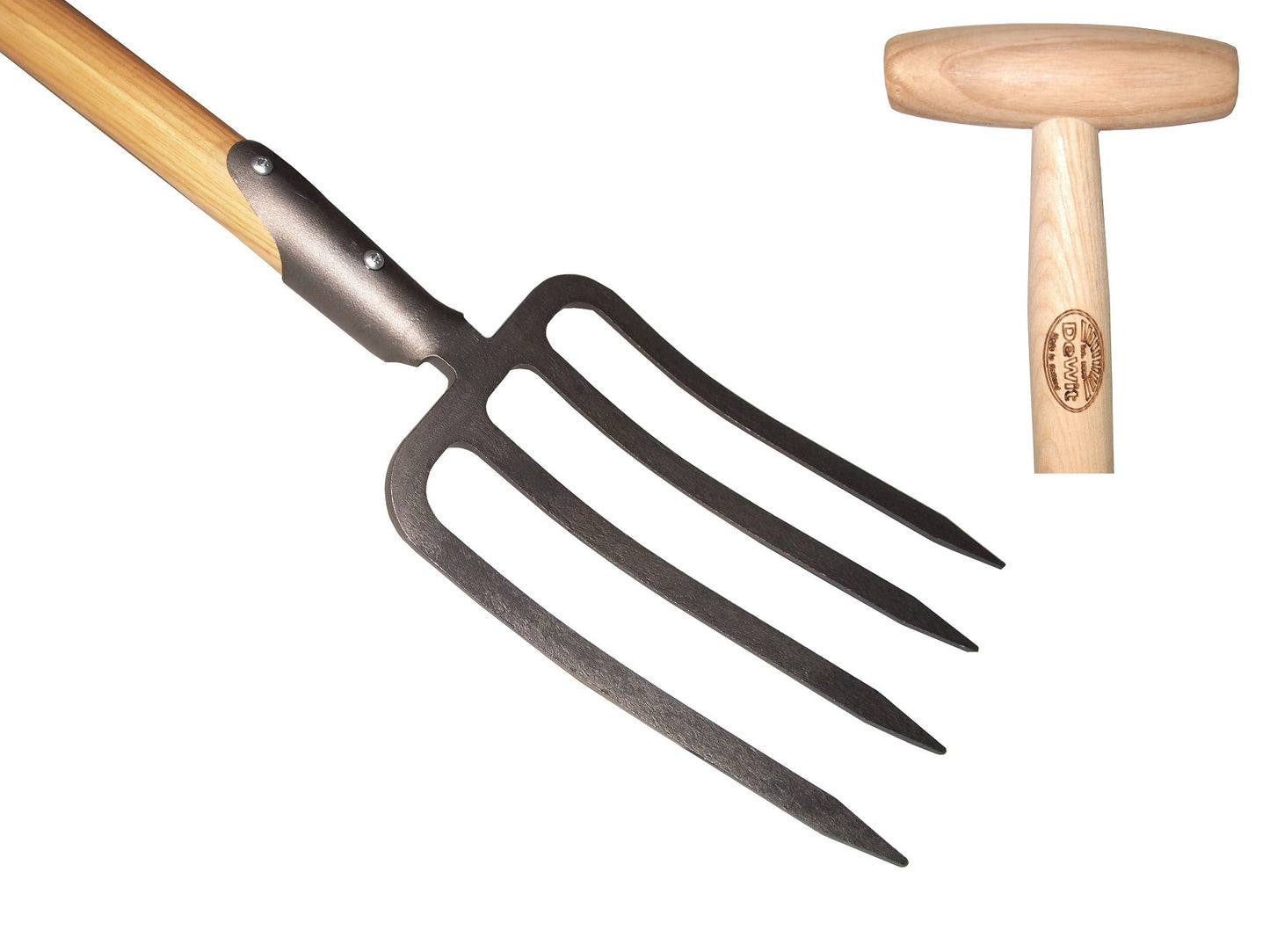 El tenedor para asar blanco 4 puntas con mango de fresno dul 80cm dewhite