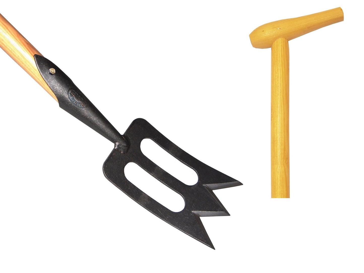 El tenedor tenedor blanco 10cm mango de fresno 170cm dewhite