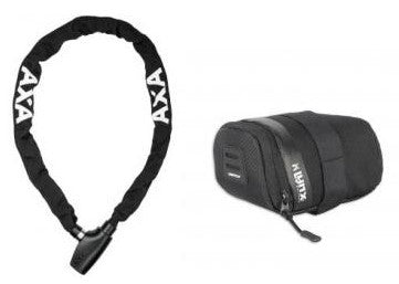 Axa lock cadena absoluta 5-110 negro índice de seguridad 7 + alforja!