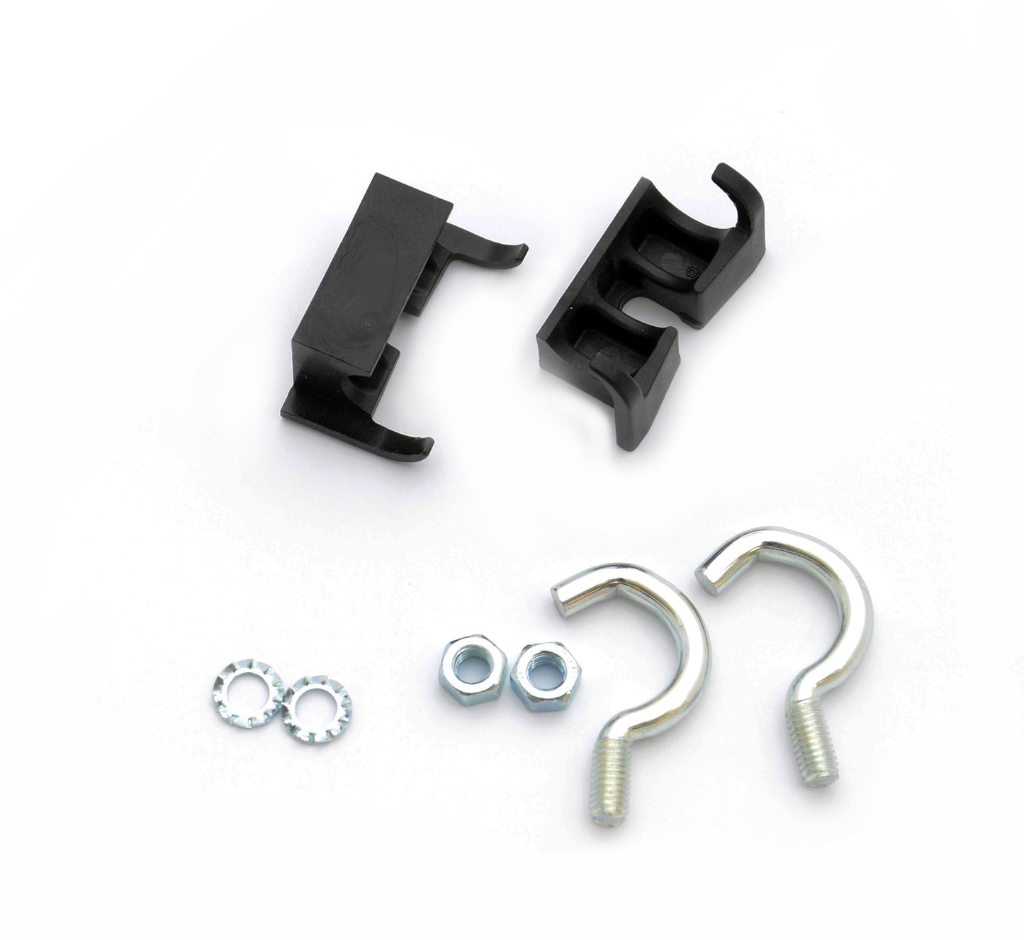 Simson de montaje de bloqueo de anillo Normal - 2 ganchos, 2 abrazaderas, 2 pernos, 2 anillos - negro