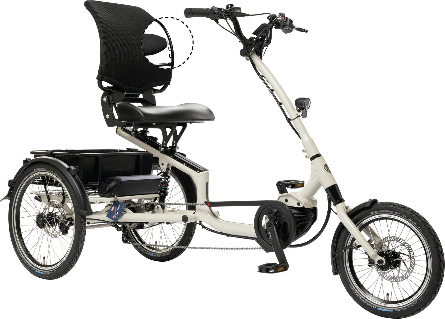 Pfautec Bicicleta de compras eléctricas SCOOBO + (#1) E-Threecy.Pfau-Tec SCOOBO + 16 20 14SP GRIS