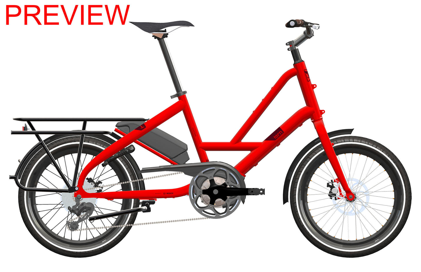 Bici compatta elettrica sterna rapida hul p5i (#1) ebike veloce hul p5i 5sp rosso
