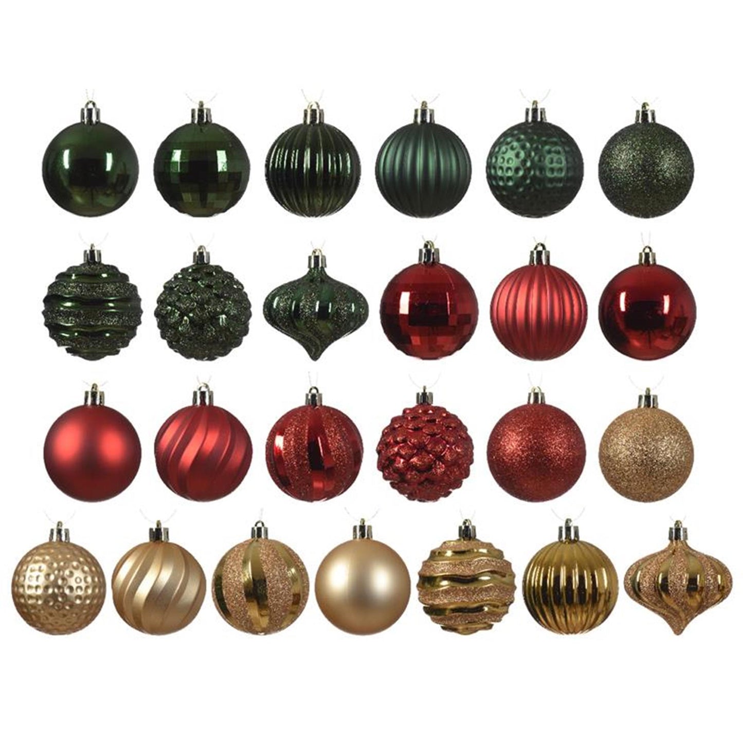 Decoris bolas navideñas plastico 30 uds.tradicional