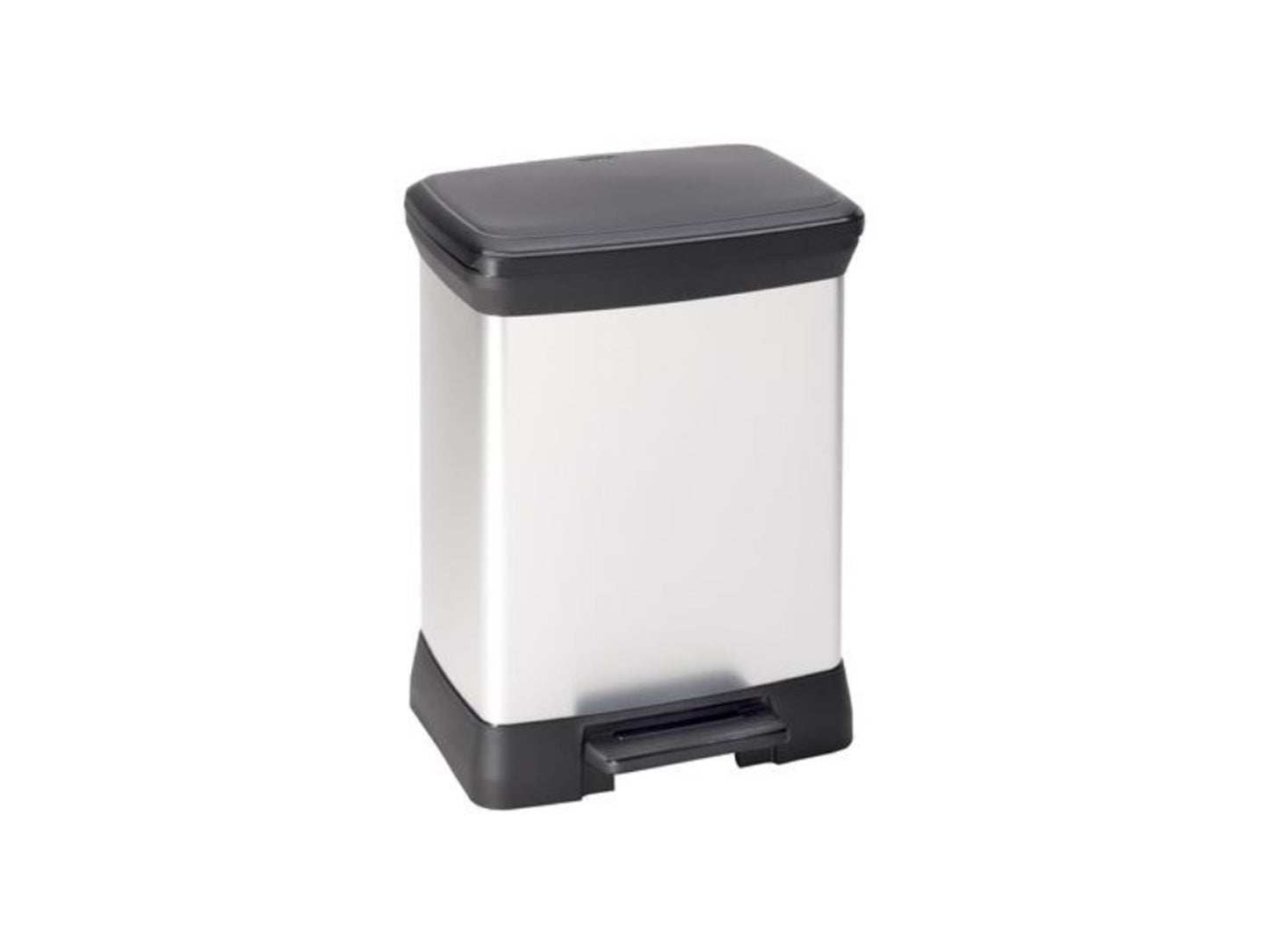 Curver Curver Pedal bin Deco Rectangular 30 L Silver colored