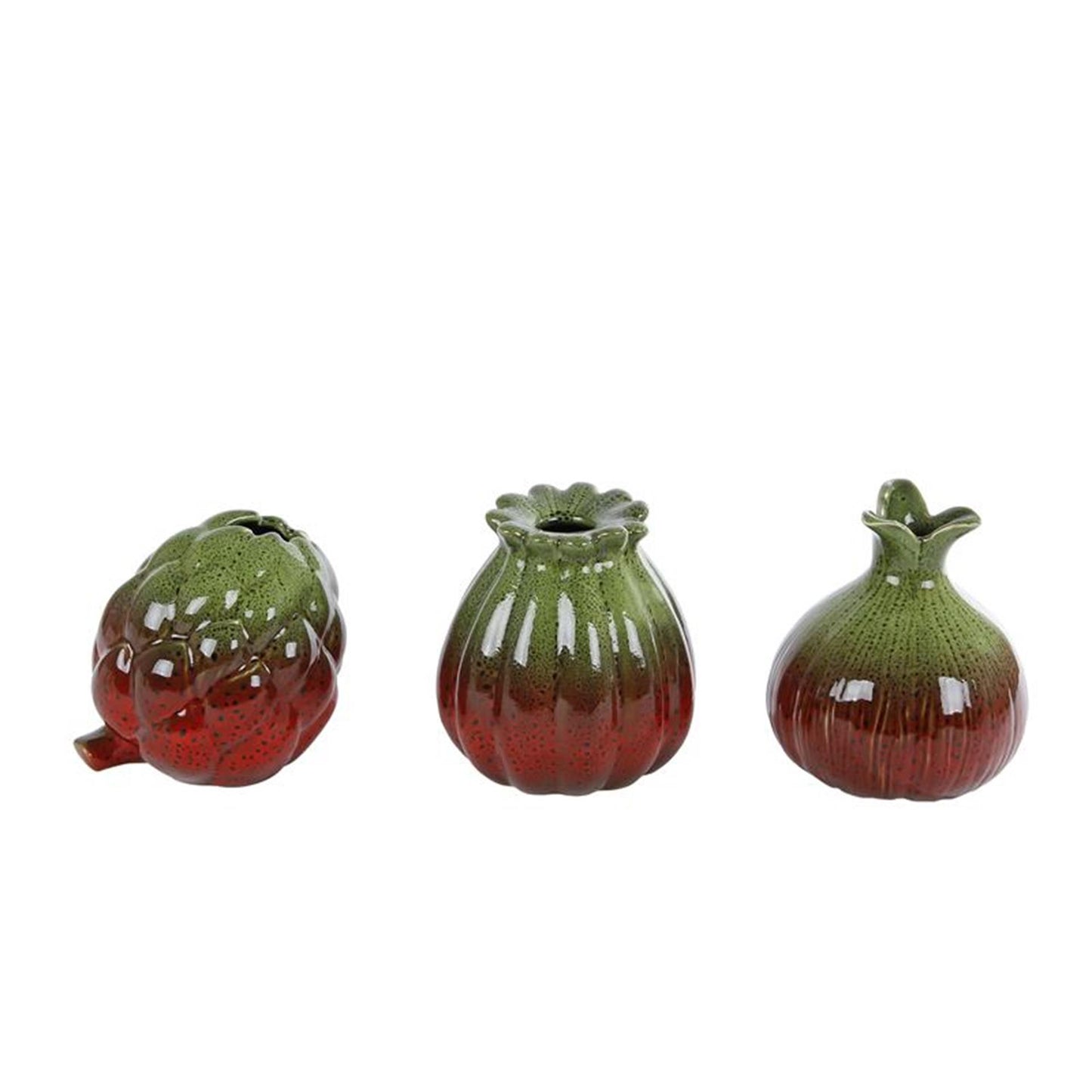 Cosydecor jarrón vegetal verde rojo loza