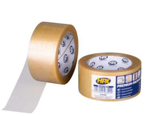 Cinta de embalaje premium hpx transparente 50mm x 66m