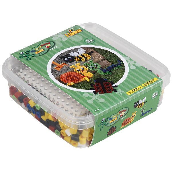 Perline da stiro Hama hama 8744 maxi scatola con 600 perline da stiro + piastra di base