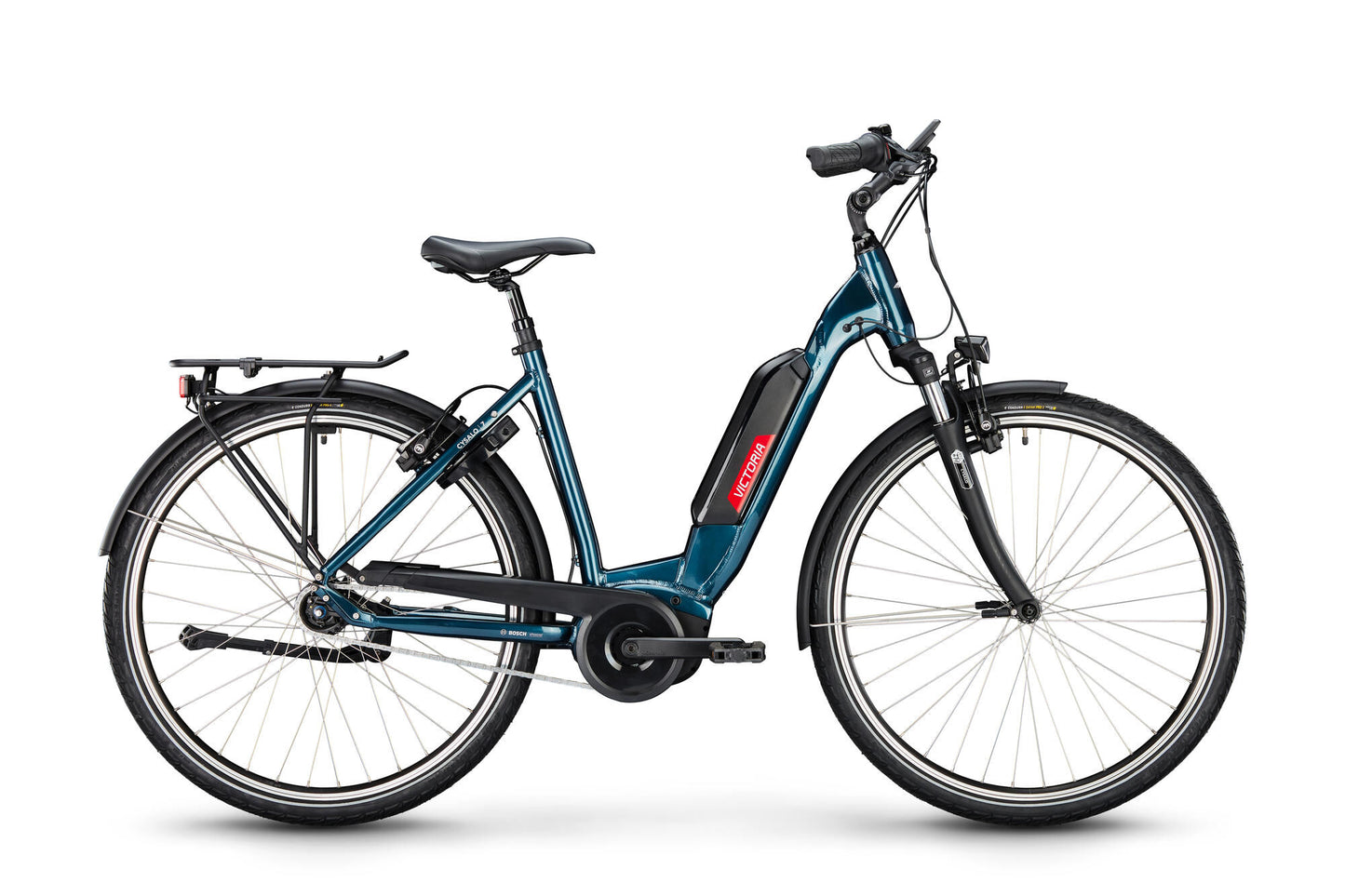 Victoria Electric Trekking Bike Cysalo 7 (#1) Ebike Vict.Cysalo 7 28 56 Entrada baja 7sp CB Blue